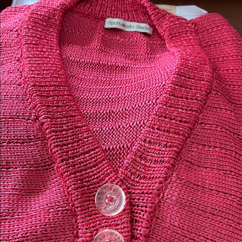 Women's Vibrant Pink Cardigan